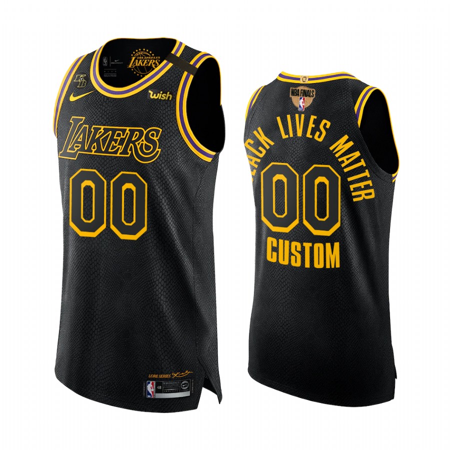 Men Los Angeles Lakers Custom 2020 Finals Black Mamba NBA Jersey black lives matter->customized nba jersey->Custom Jersey